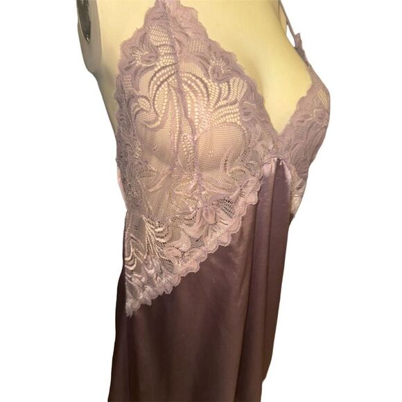 - Avidlove Lavender Satin Chemise Lace Trim Adjustable Straps Size XXL - Picture 2 of 8